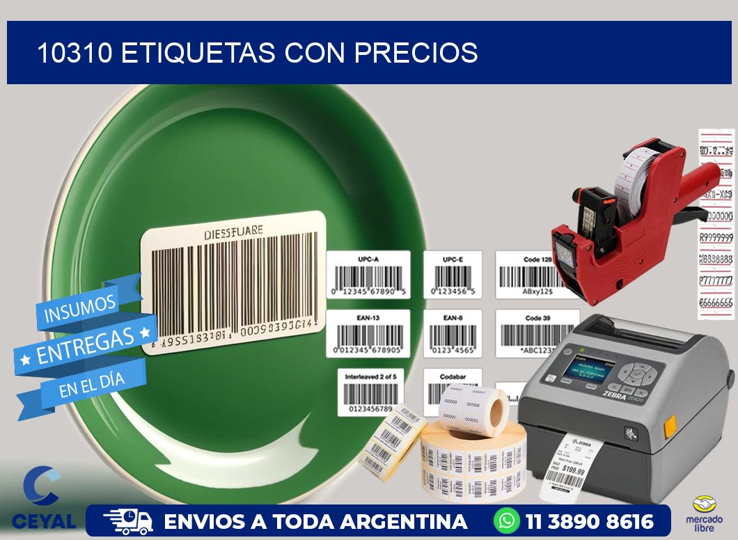 10310 etiquetas con precios