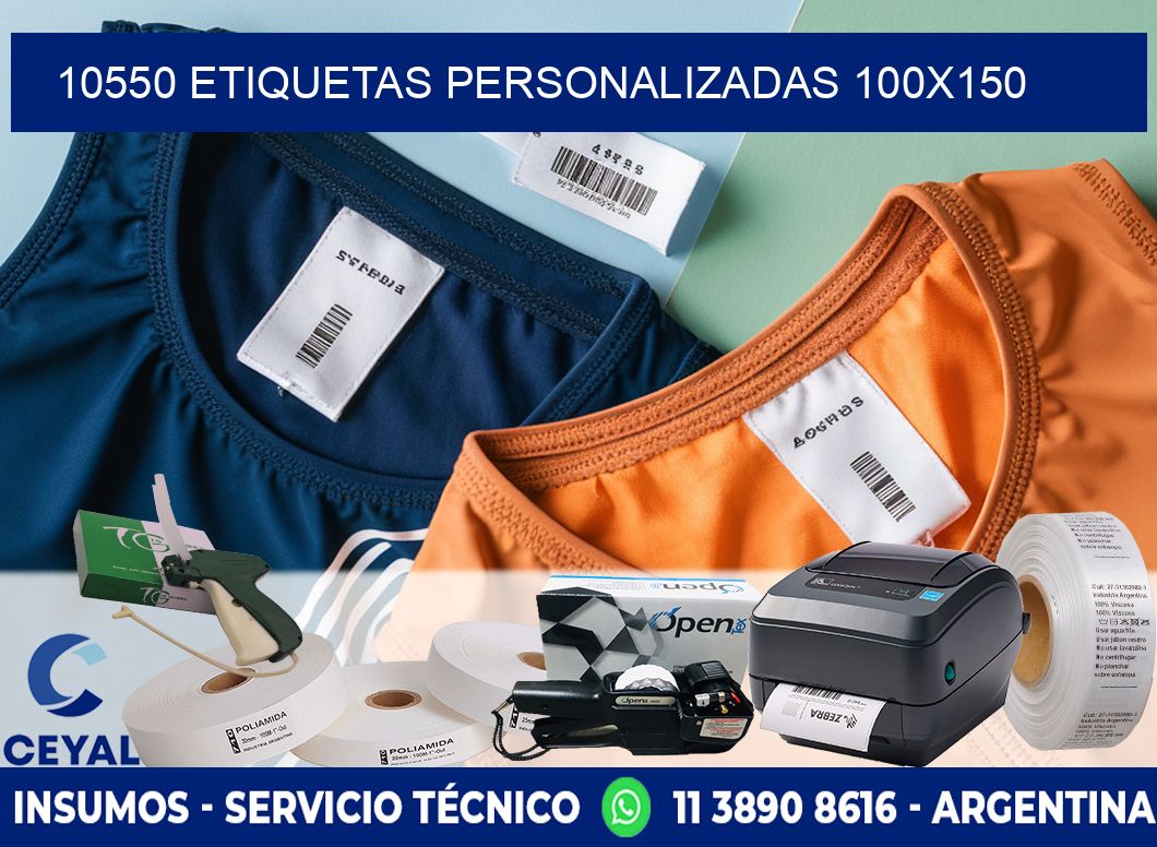 10550 Etiquetas personalizadas 100x150