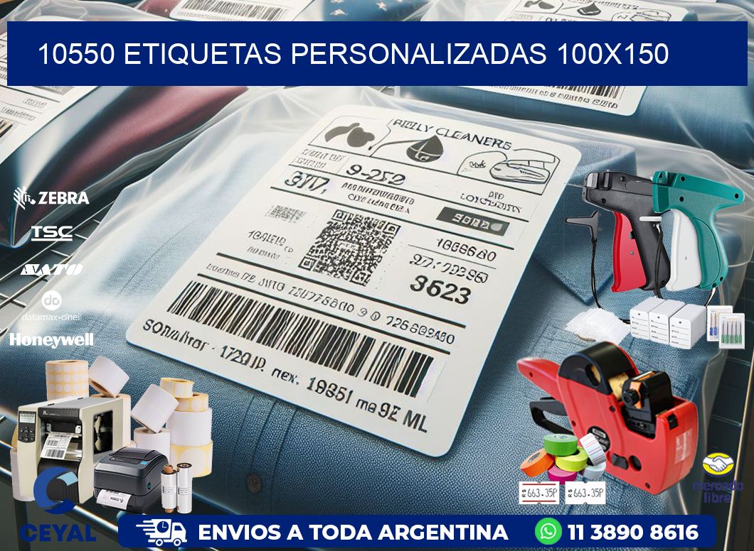 10550 Etiquetas personalizadas 100x150