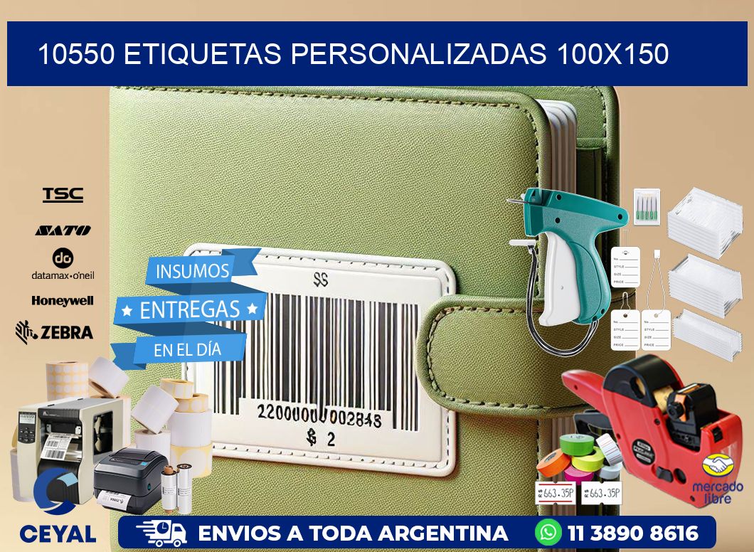 10550 Etiquetas personalizadas 100x150