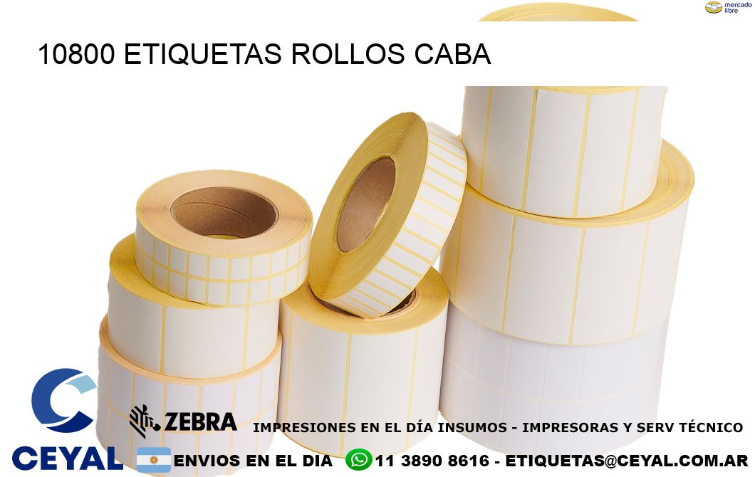 10800 etiquetas rollos CABA