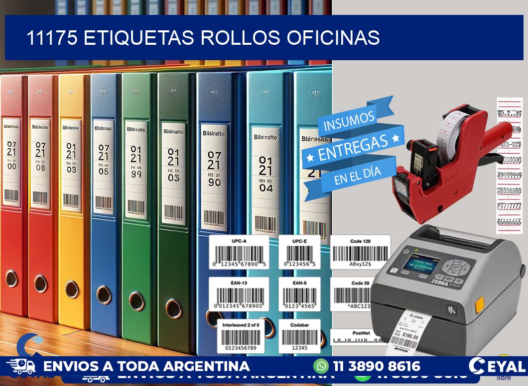 11175 etiquetas rollos OFICINAS