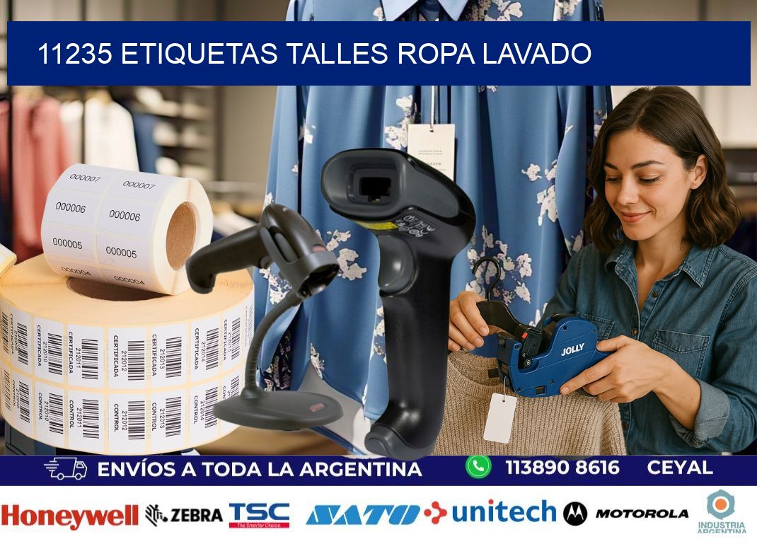 11235 ETIQUETAS TALLES ROPA LAVADO