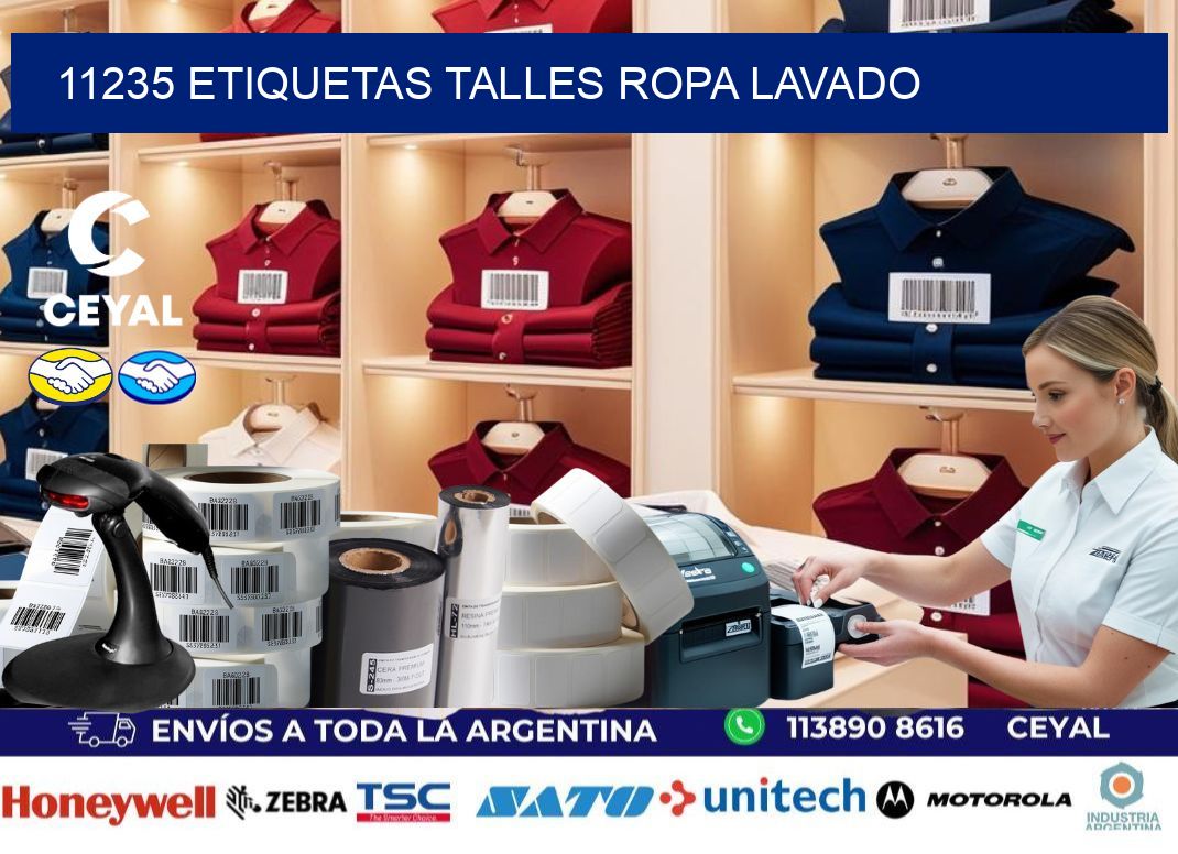 11235 ETIQUETAS TALLES ROPA LAVADO
