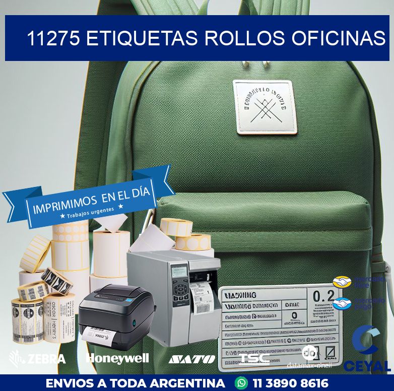 11275 etiquetas rollos OFICINAS