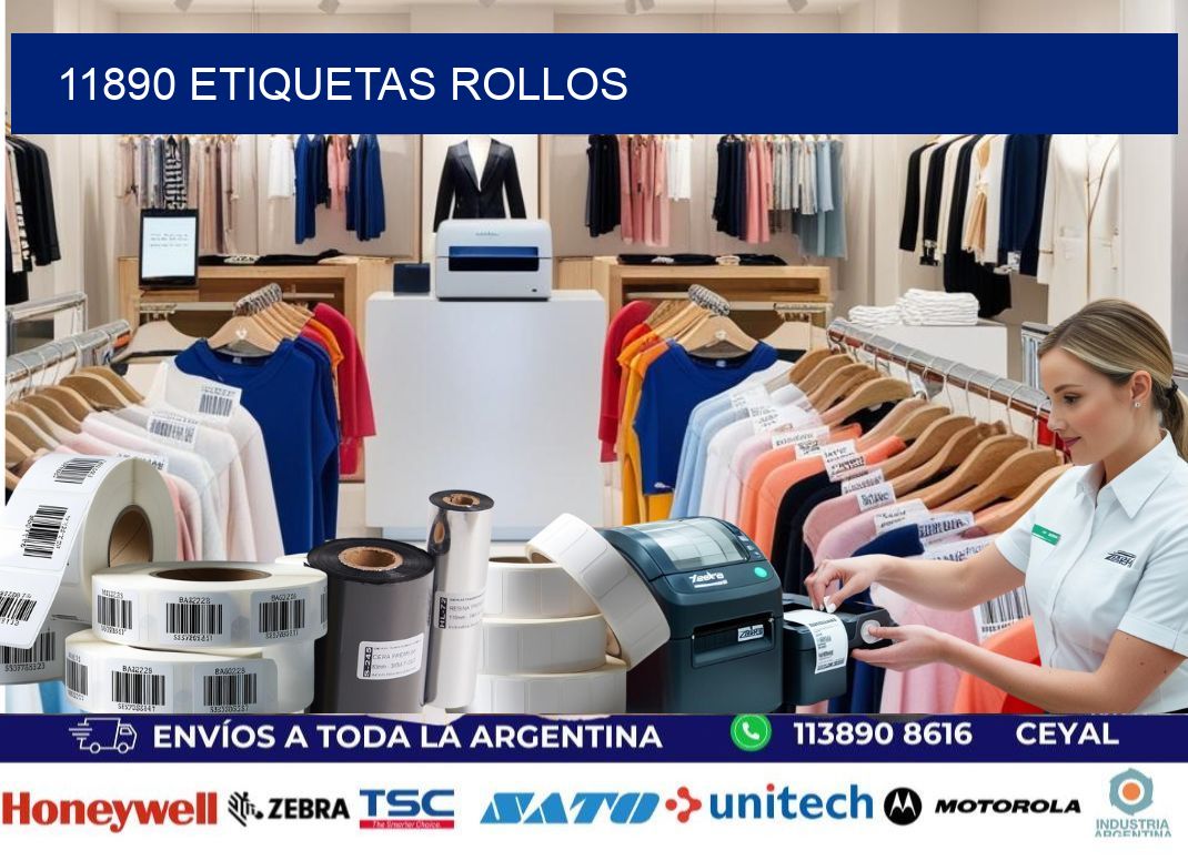 11890 etiquetas rollos