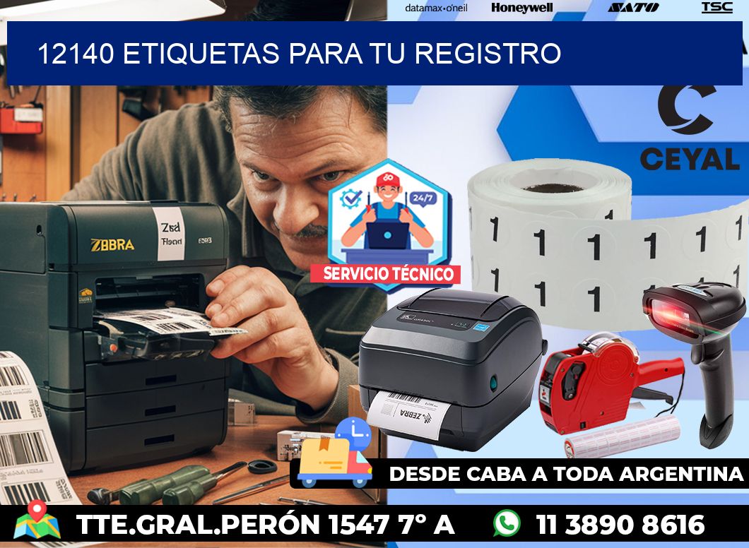 12140 etiquetas para tu registro