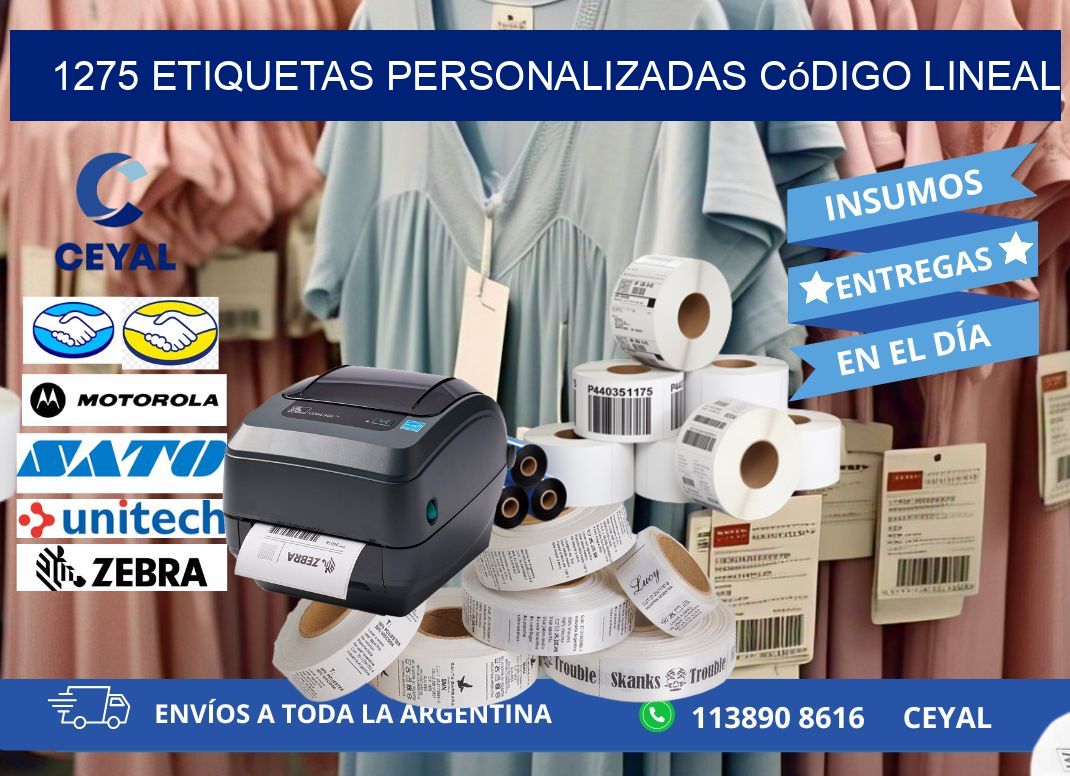 1275 Etiquetas personalizadas código lineal