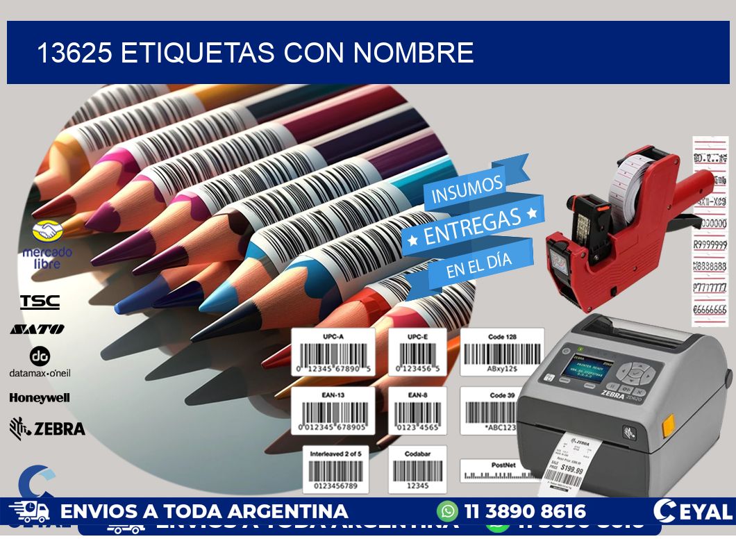13625 etiquetas con nombre