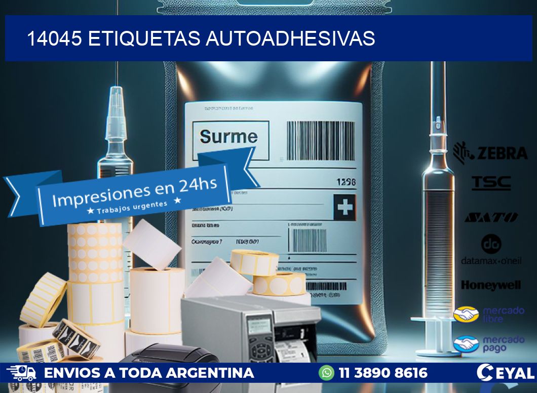 14045 etiquetas autoadhesivas