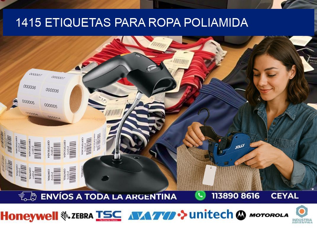 1415 Etiquetas para ropa POLIAMIDA