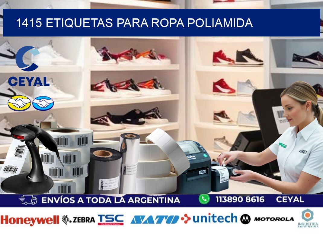 1415 Etiquetas para ropa POLIAMIDA