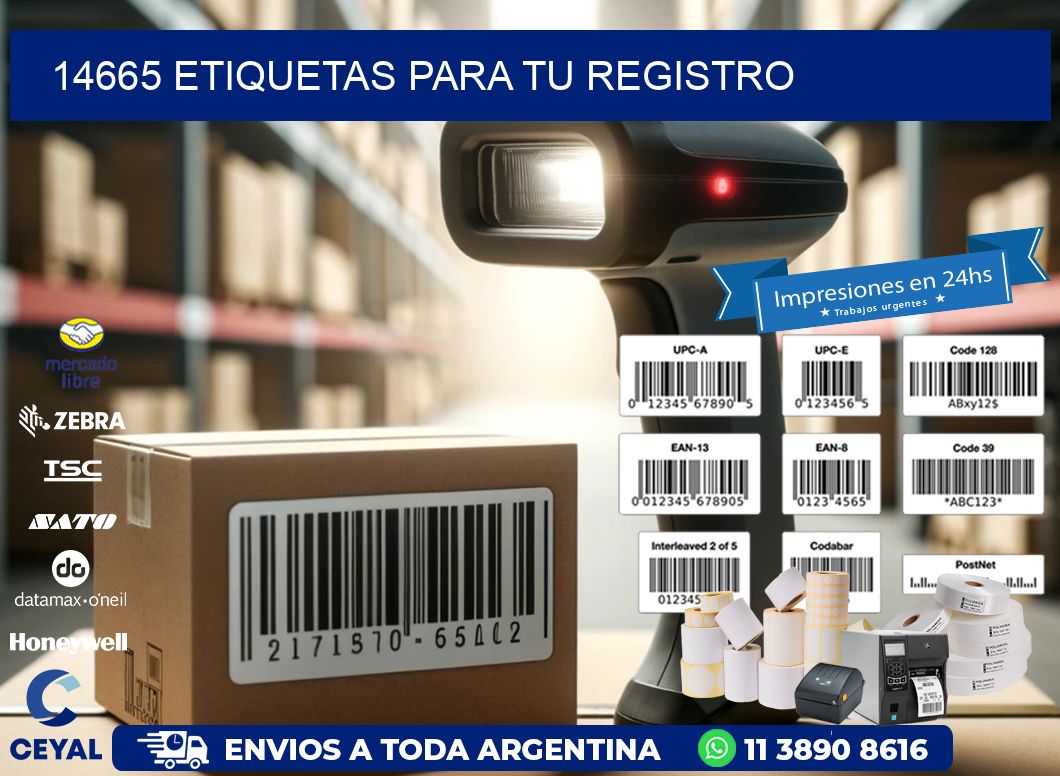 14665 etiquetas para tu registro