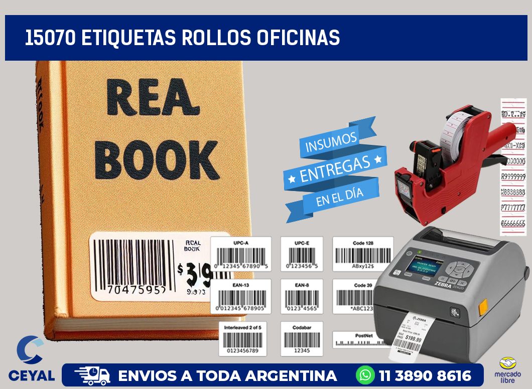 15070 etiquetas rollos OFICINAS