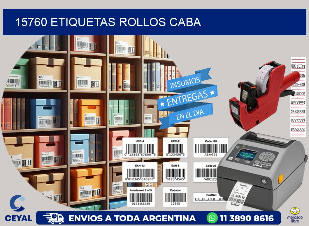 15760 etiquetas rollos CABA