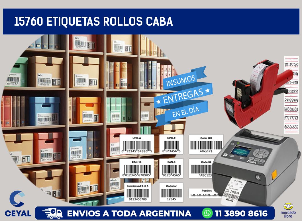 15760 etiquetas rollos CABA