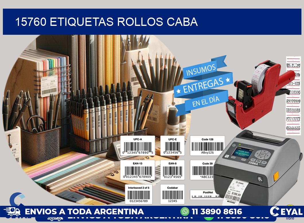 15760 etiquetas rollos CABA