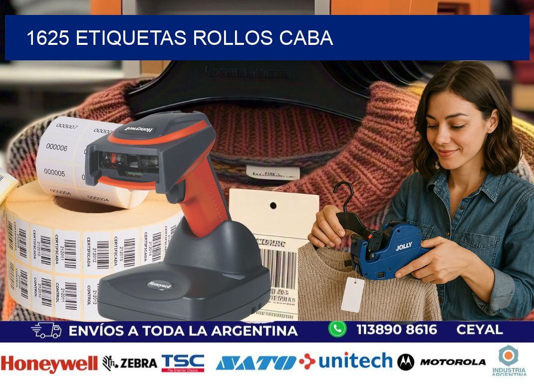 1625 etiquetas rollos CABA