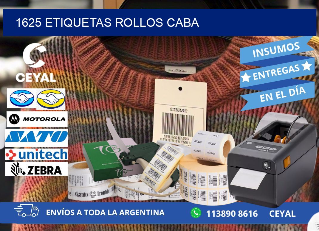 1625 etiquetas rollos CABA
