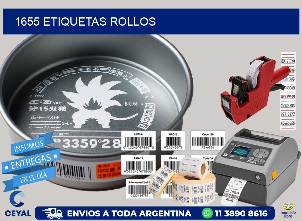 1655 etiquetas rollos