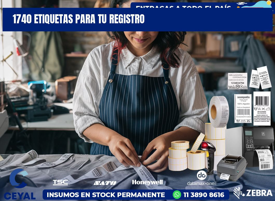 1740 etiquetas para tu registro