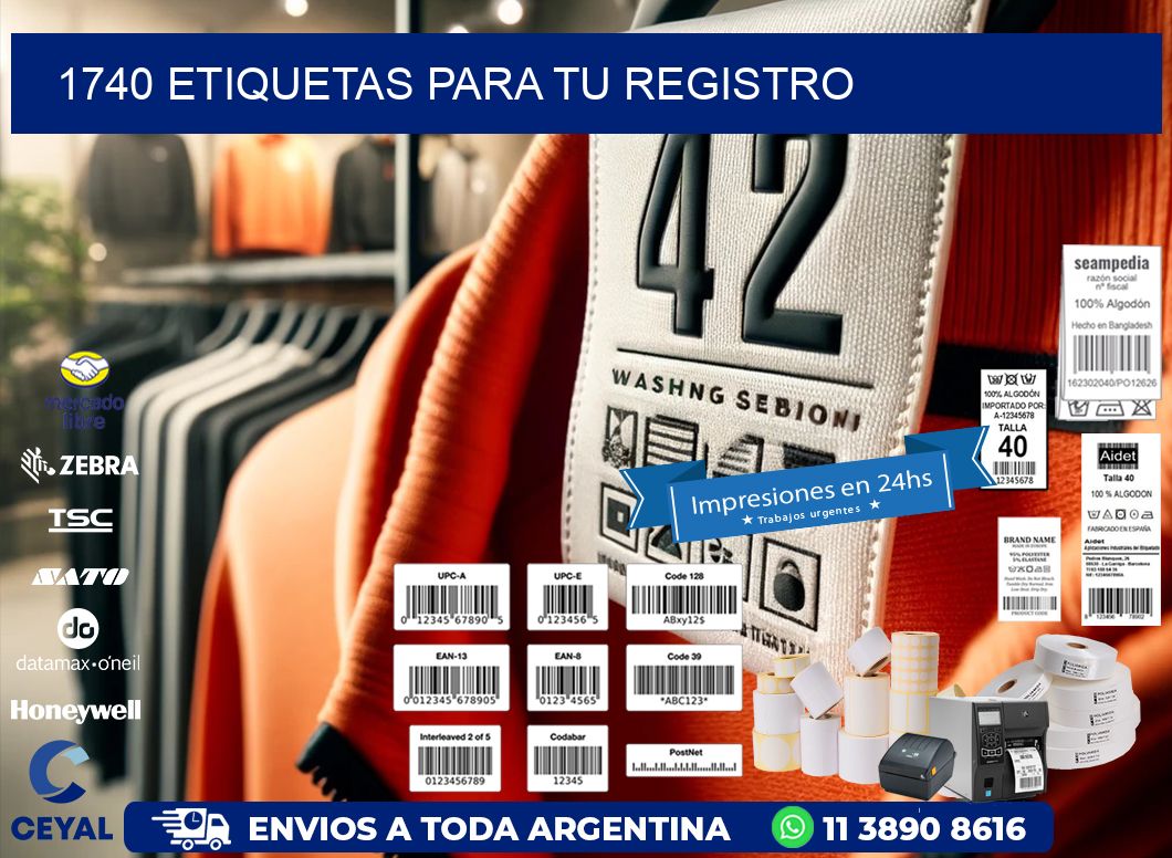 1740 etiquetas para tu registro