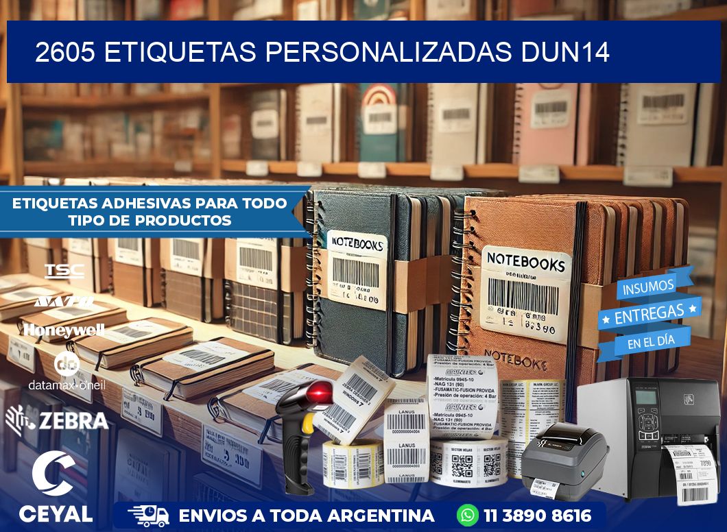 2605 Etiquetas personalizadas dun14
