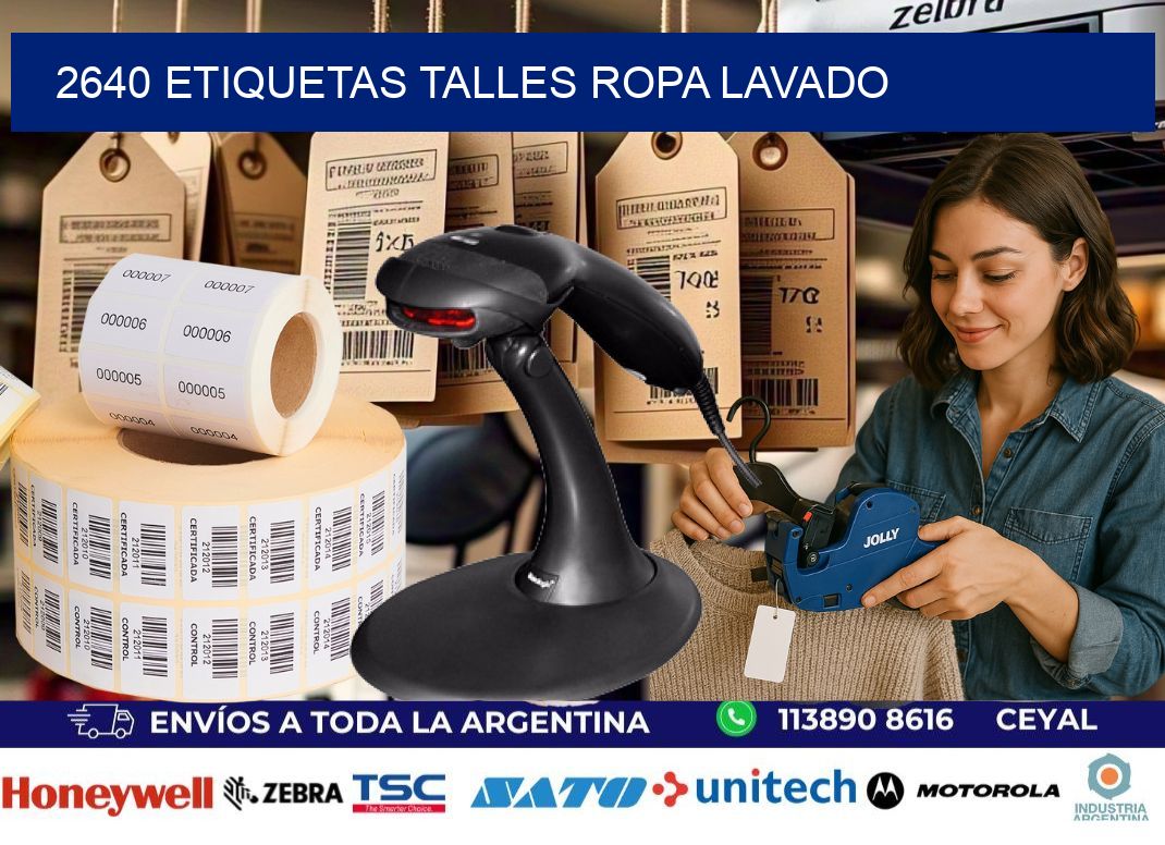 2640 ETIQUETAS TALLES ROPA LAVADO