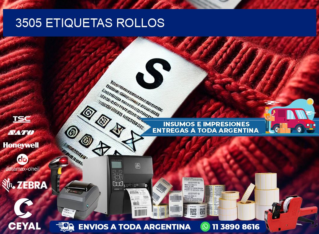 3505 etiquetas rollos