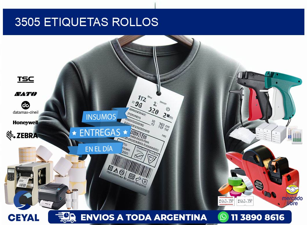 3505 etiquetas rollos