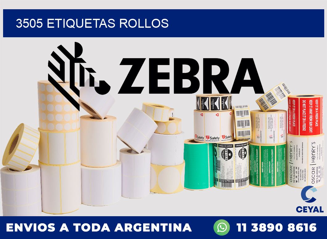 3505 etiquetas rollos
