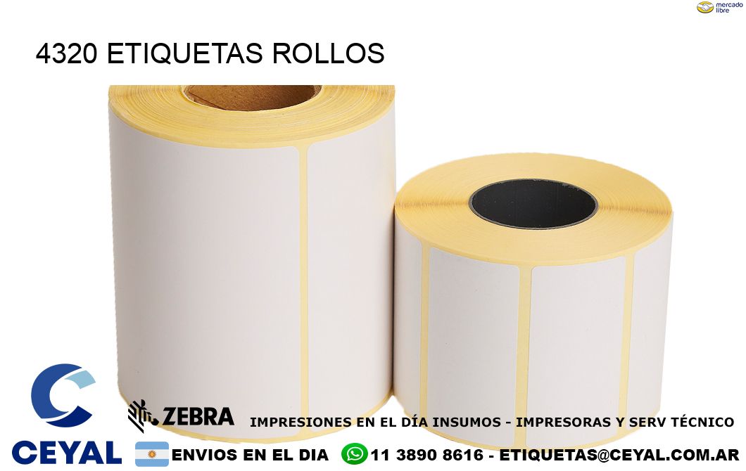 4320 etiquetas rollos