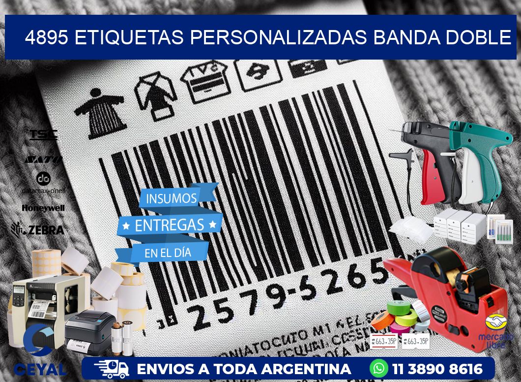 4895 Etiquetas personalizadas banda doble