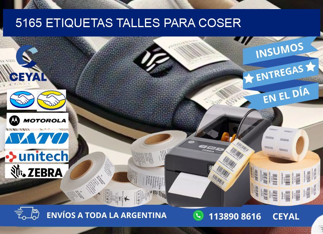 5165 ETIQUETAS TALLES PARA COSER