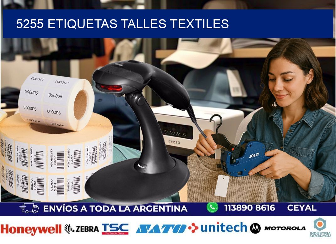 5255 ETIQUETAS TALLES TEXTILES