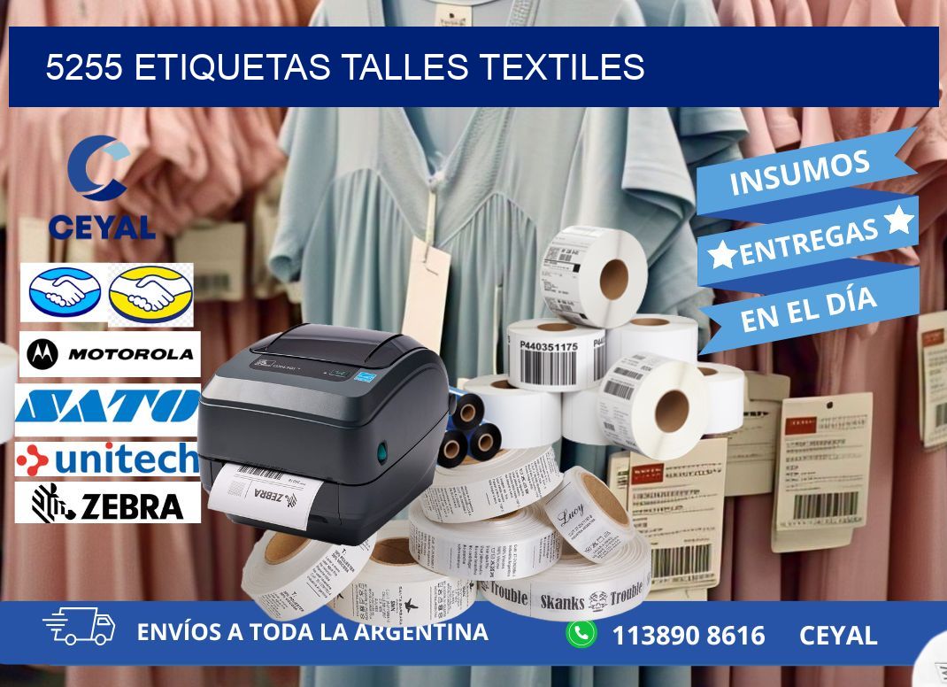 5255 ETIQUETAS TALLES TEXTILES