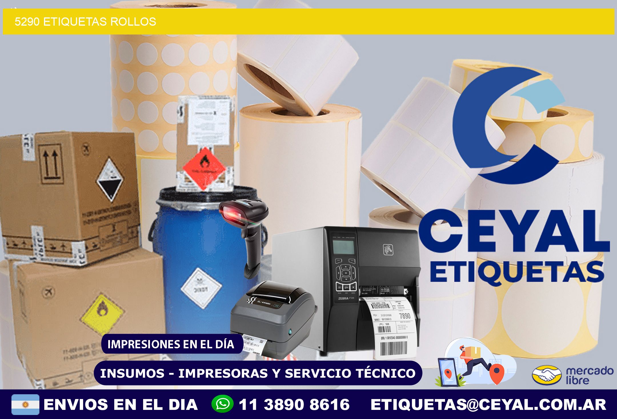 5290 Etiquetas rollos