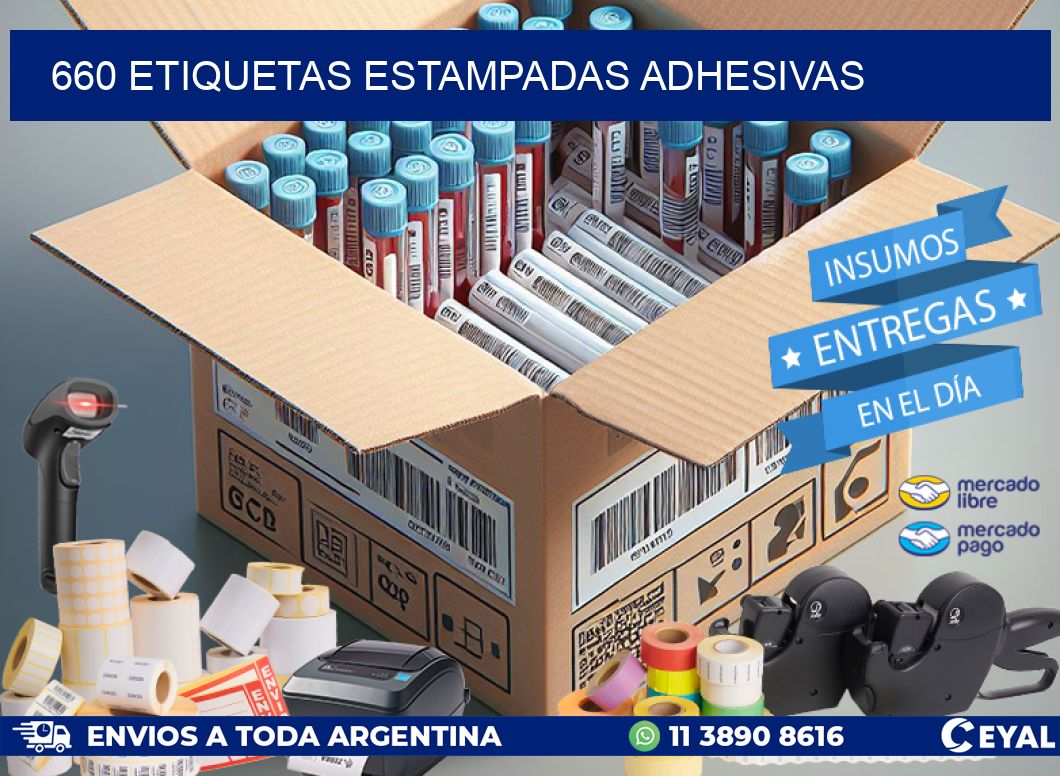 660 etiquetas estampadas adhesivas