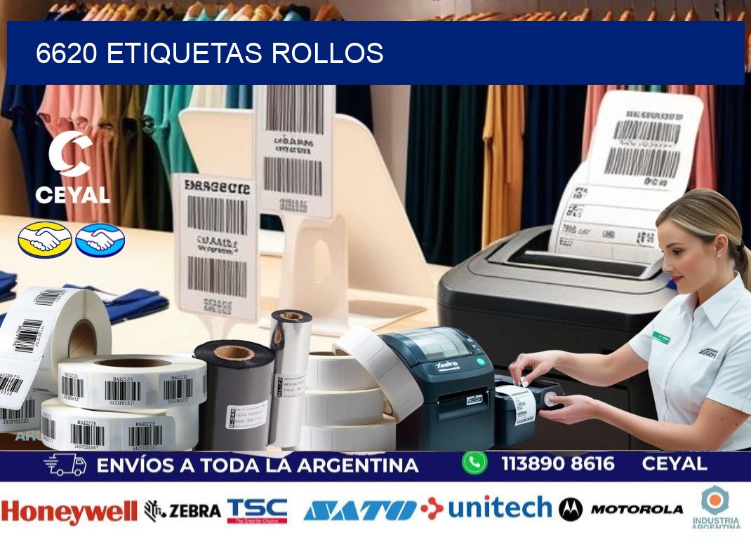 6620 etiquetas rollos