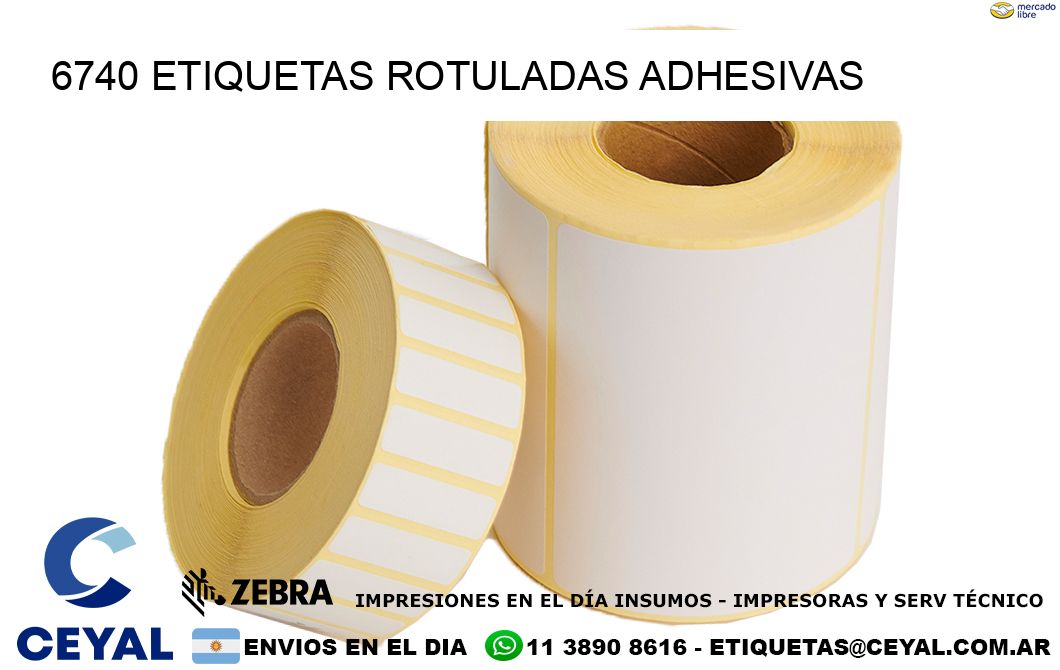 6740 etiquetas rotuladas adhesivas