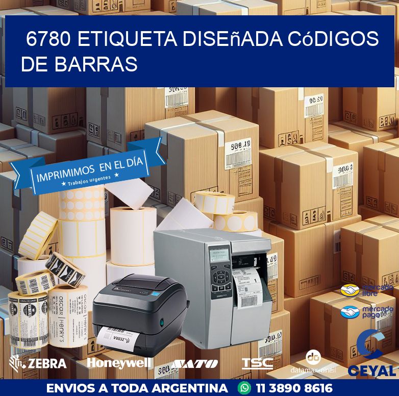 6780 etiqueta diseñada códigos de barras