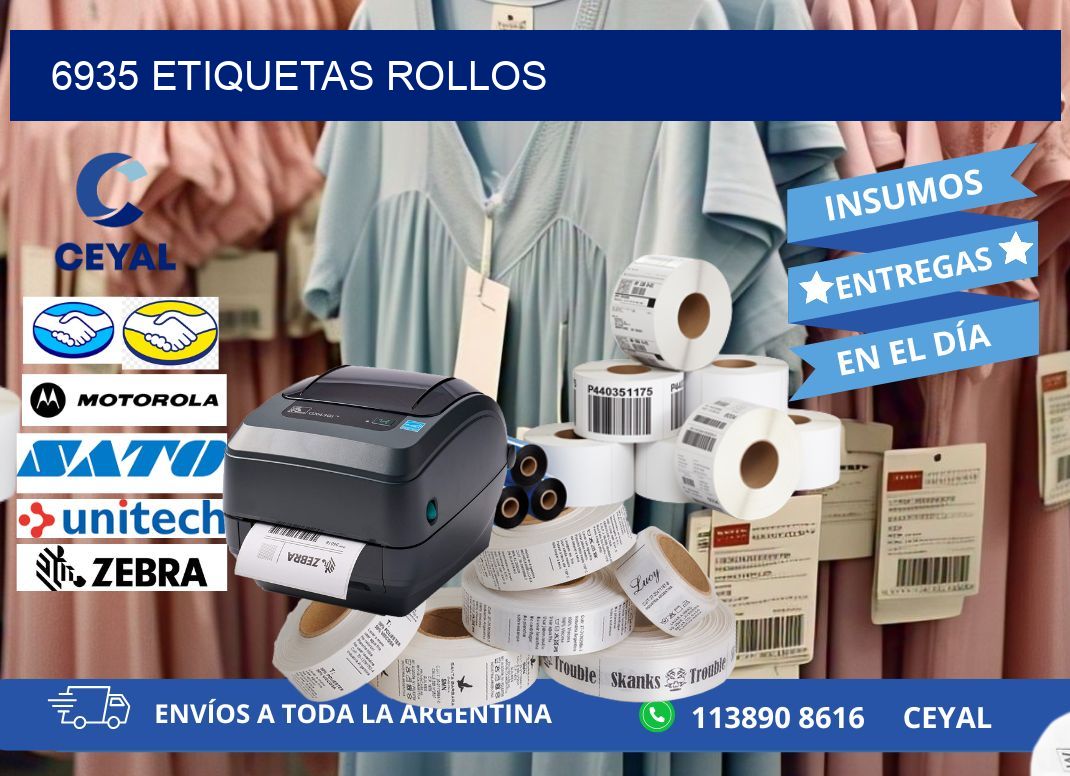 6935 etiquetas rollos