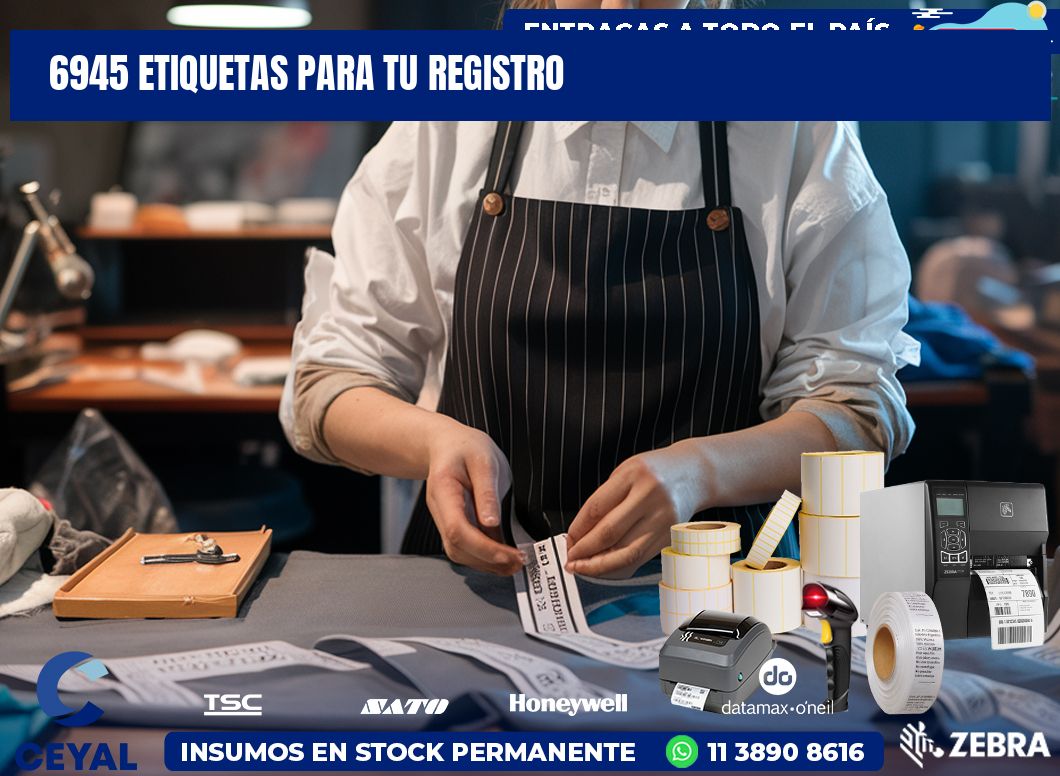 6945 etiquetas para tu registro