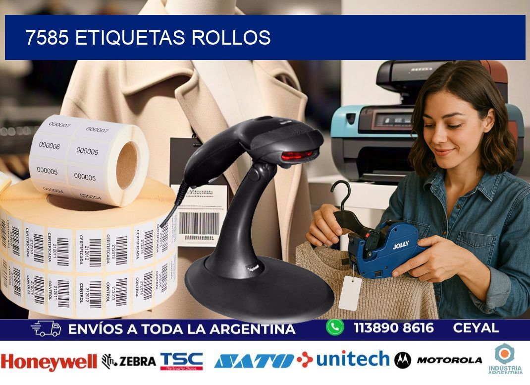 7585 etiquetas rollos