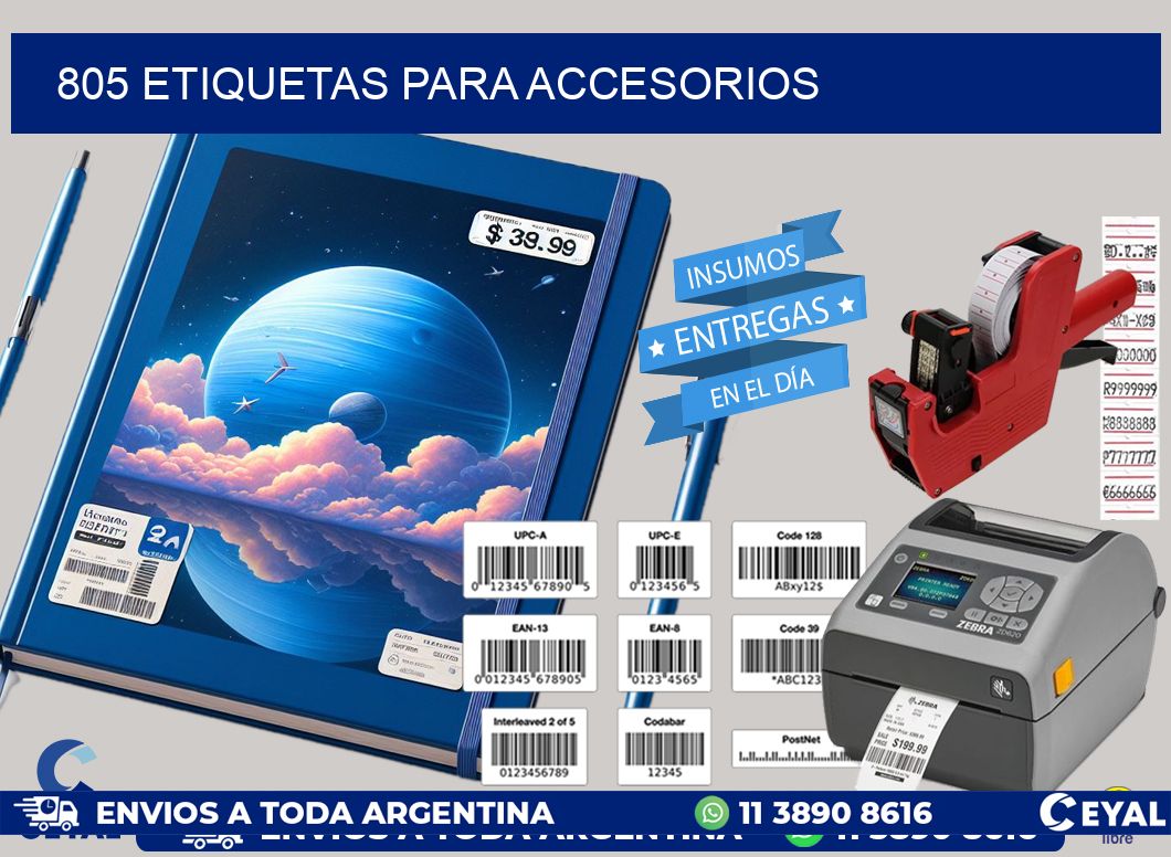 805 Etiquetas para accesorios