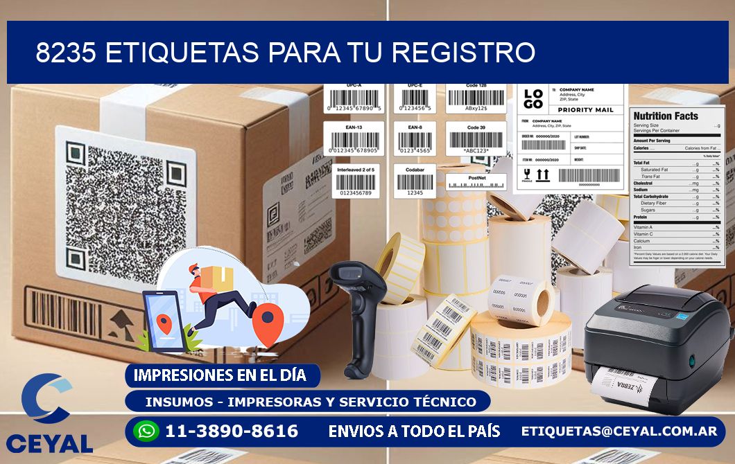 8235 etiquetas para tu registro