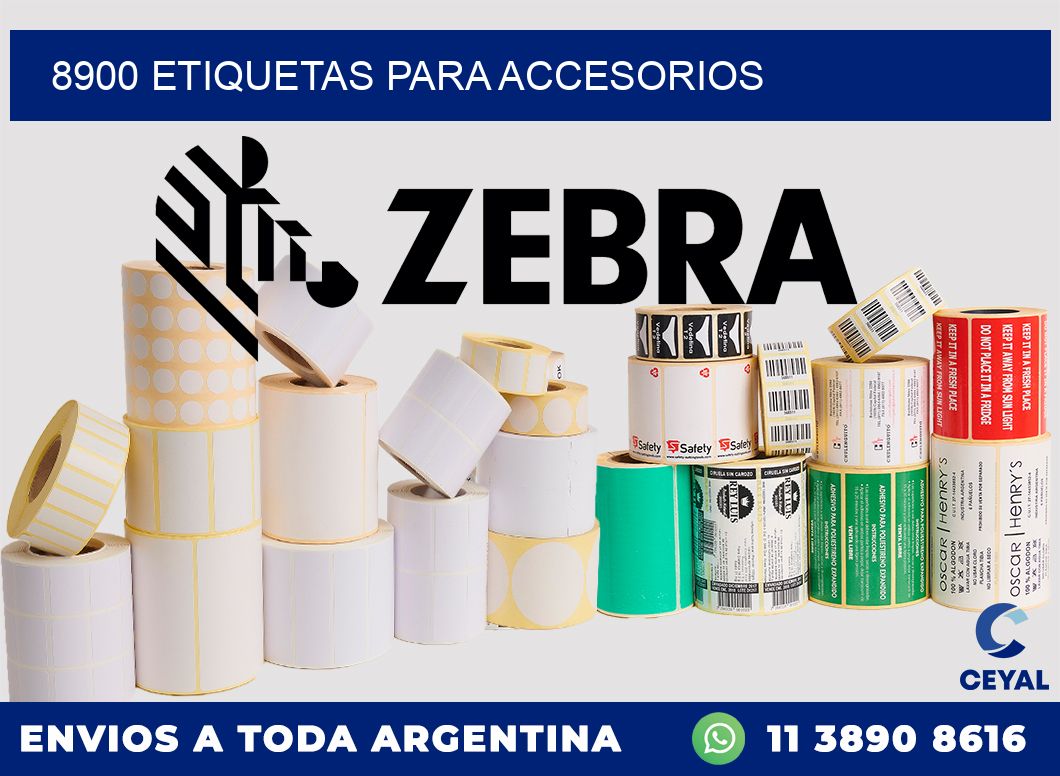 8900 Etiquetas para accesorios