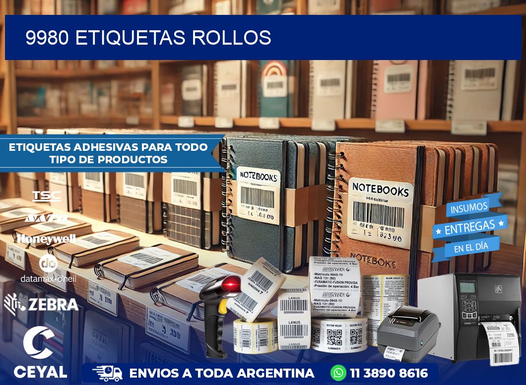 9980 etiquetas rollos