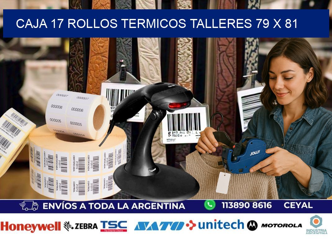 CAJA 17 ROLLOS TERMICOS TALLERES 79 x 81