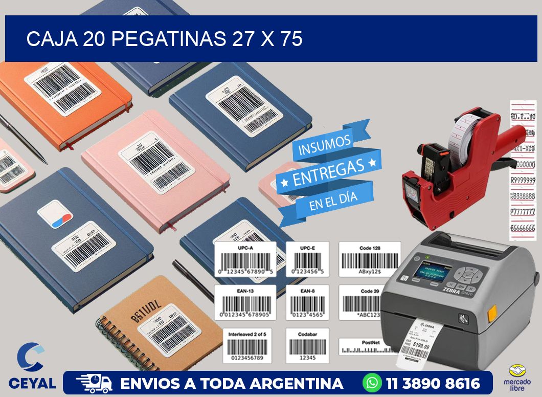 CAJA 20 PEGATINAS 27 x 75